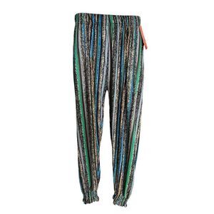 NWT Womens Extra Belleza Striped Boho Chinch Leg Pallazo Pants - Sz S